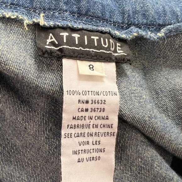 Vintage High Rise Wide Leg Denim Capris size 8 - Picture 6 of 6